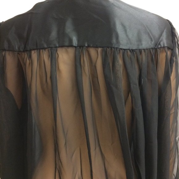 😍Vintage! Black Sheer Lingerie Jacket and Matching Pants Size Small - Picture 6 of 16